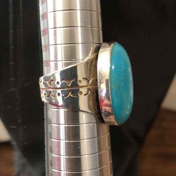 JAY KING DTR Turquoise Sterling Silver Oval Cabochon Ring Sz 10-3/4 - Picture 5 of 12